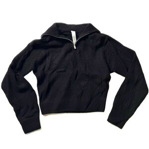 Alo Yoga Cashmere Plush Waffle 1/4 Zip Pullover
